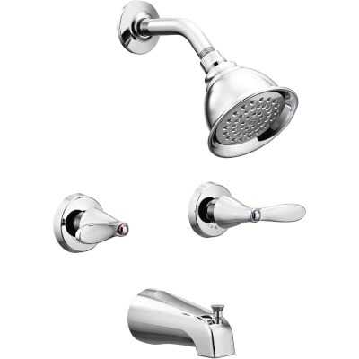 Moen Adler 2-Handle Lever Tub and Shower Faucet, Chrome