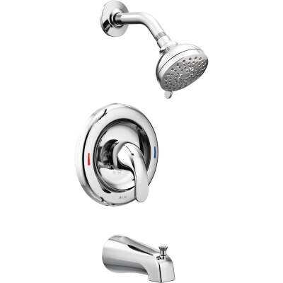 Moen Adler Posi-Temp 1-Handle Lever Tub and Shower Faucet, Chrome