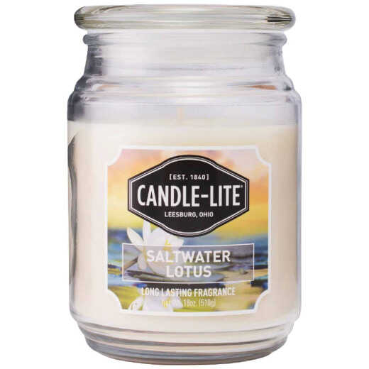 Candle-Lite 18 Oz. Everyday Saltwater Lotus Jar Candle