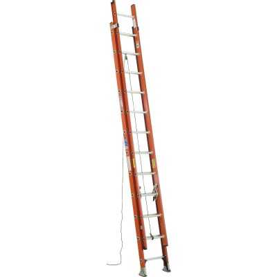 Werner 24 Ft. Fiberglass Extension Ladder with 300 Lb. Load Capacity Type IA Duty Rating