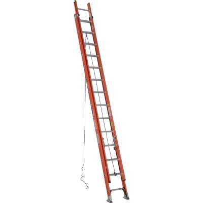 Werner 28 Ft. Fiberglass Extension Ladder with 300 Lb. Load Capacity Type IA Duty Rating